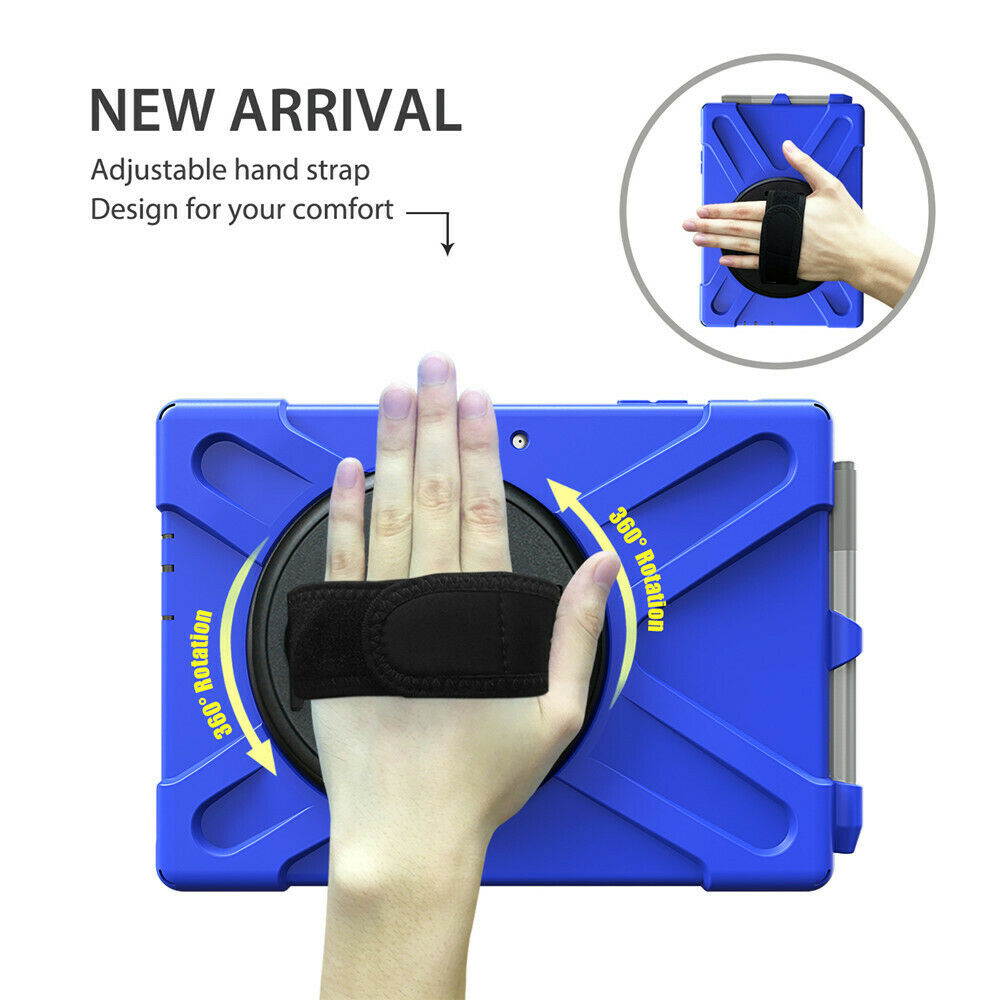 Werleo Surface Pro 6 Case Surface Pro Case 2017 Heavy Duty Full-Body Rugged Protective Case Cover with Kickstand Hand Strap for Microsoft Surface Pro 6 2018 / Surface Pro 5 2017 / Surface Pro 4 2015