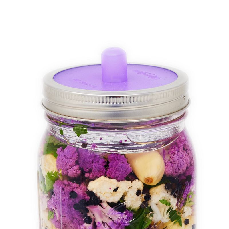 Grant Howard 51091 102 Ounce Classic Wide Mouthed Embossed Glass Mason Storage Jar Storage Container with Airtight Screw On Closing Lid