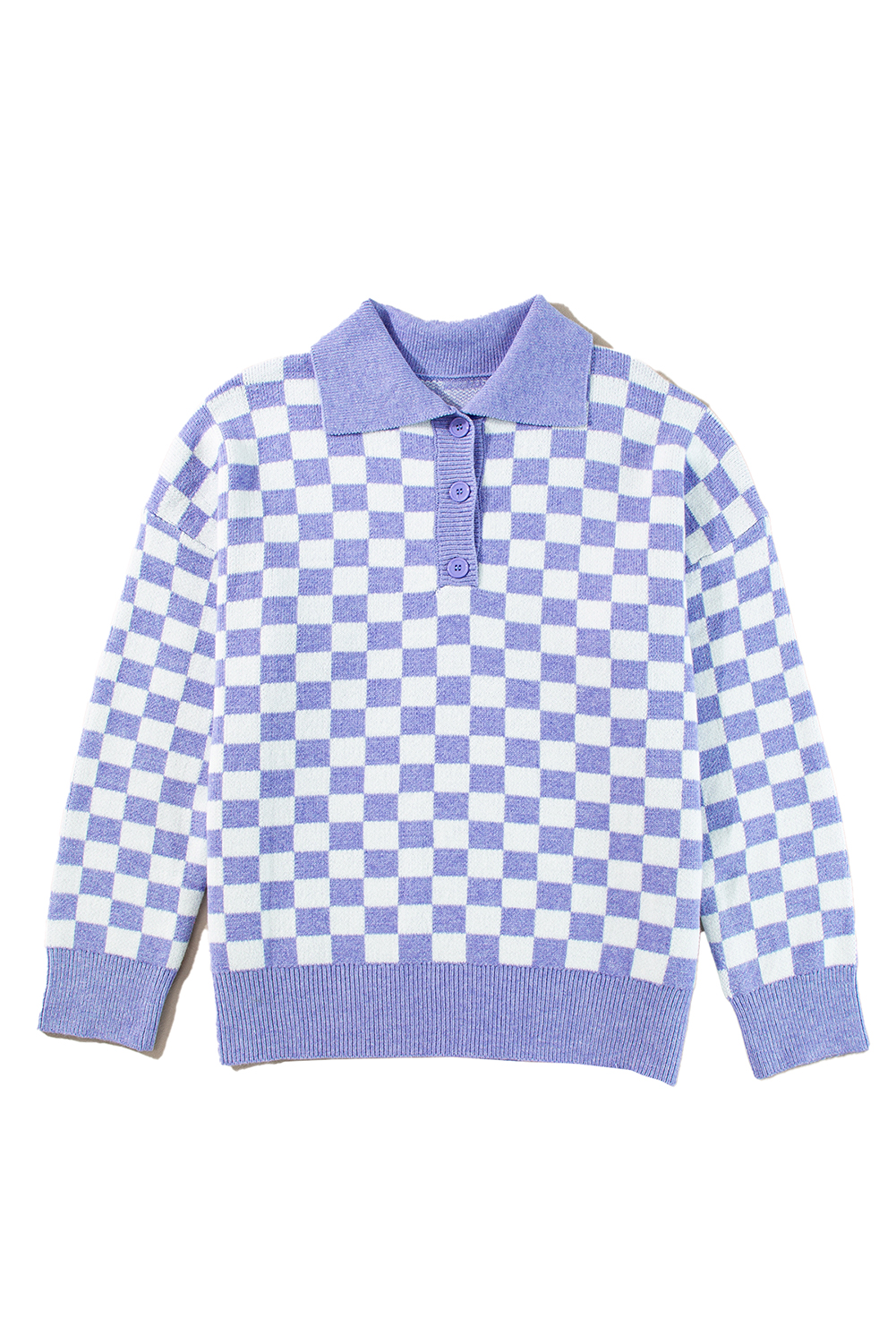 Bonbon Checkered Pattern Open Front Plus Size Cardigan