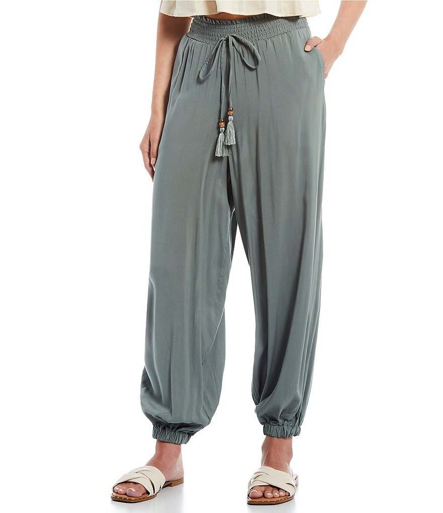 Angie High Rise Stripe Cargo Jogger Pants