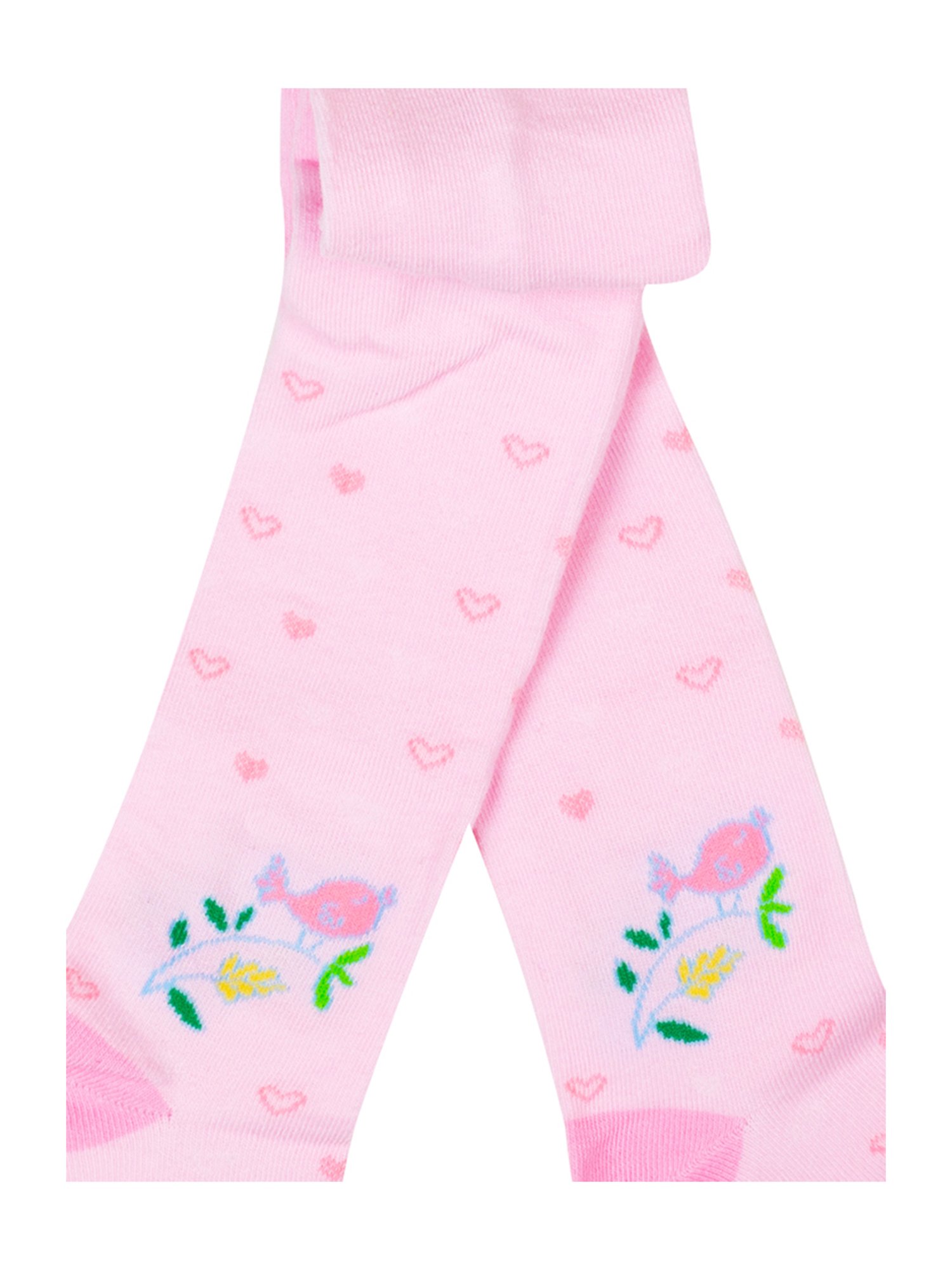 Mee Mee Kids Pink & White Printed Stockings (Pack Of 2)