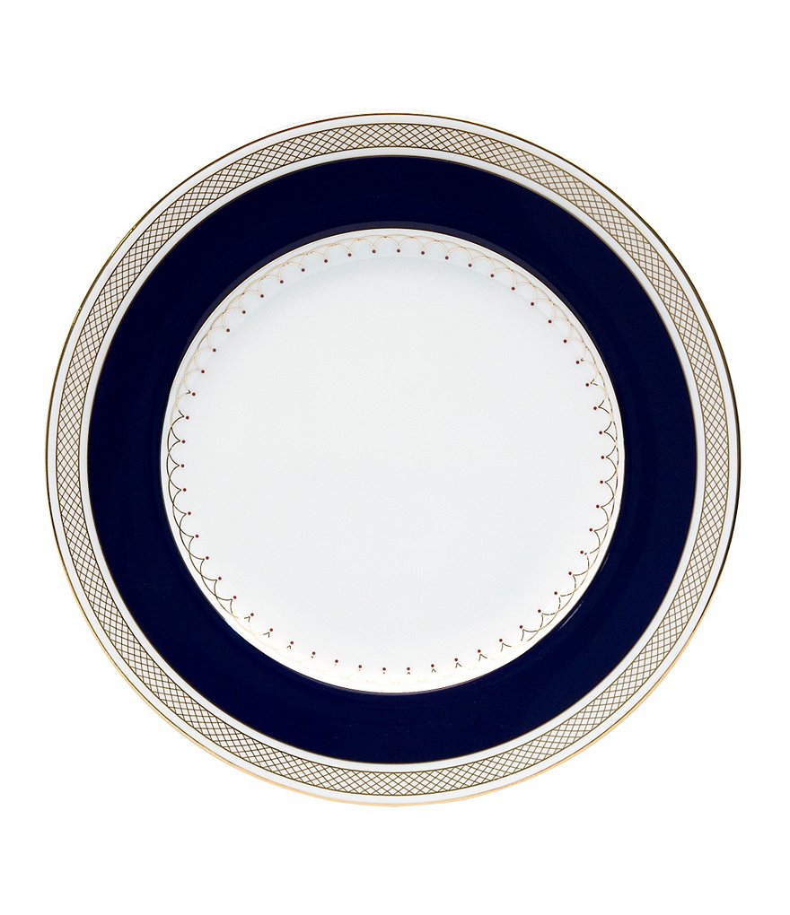 Nikko Lattice Gold Scalloped Bone China Accent Salad Plate