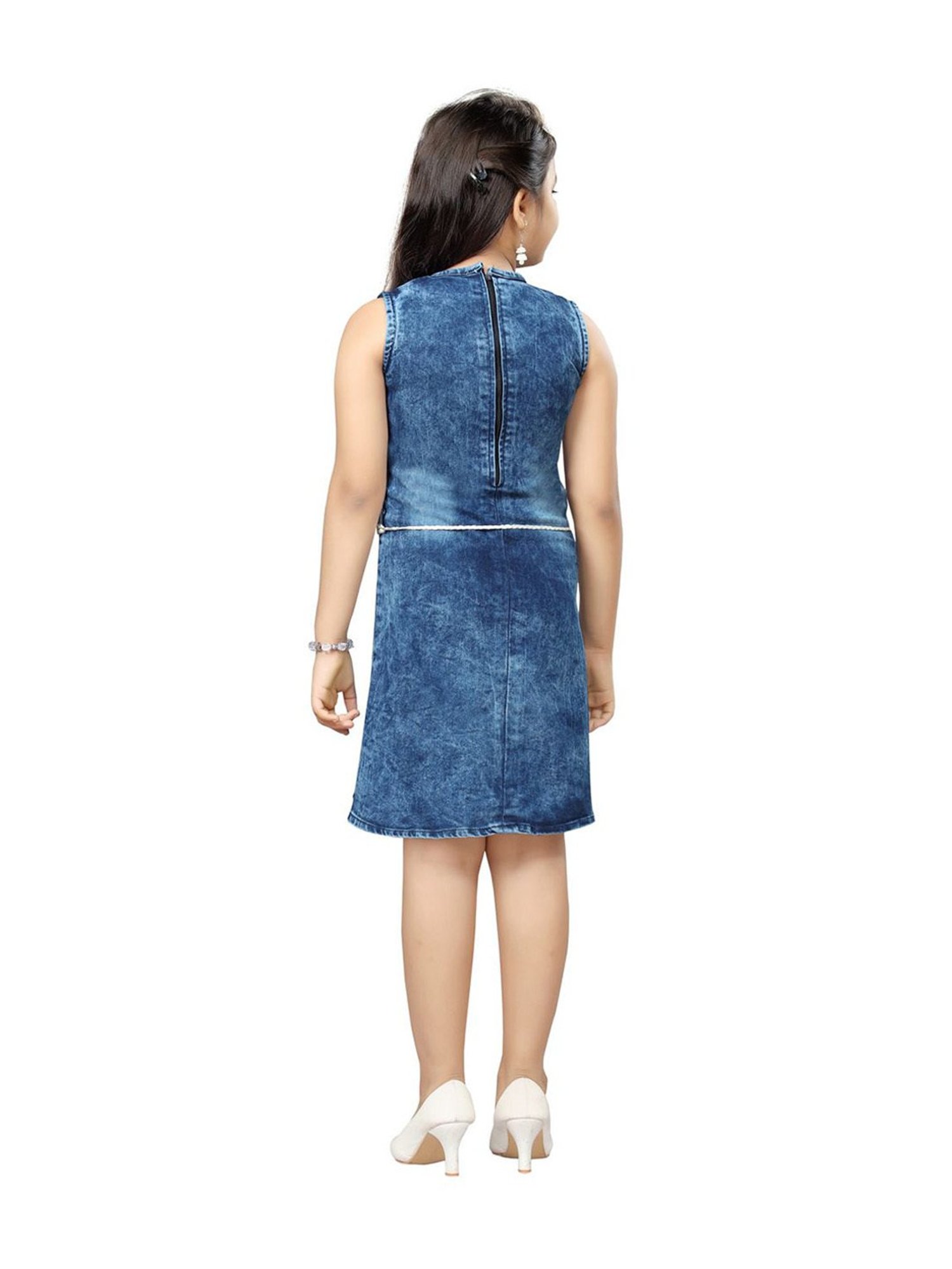 Aarika Kids Blue Regular Fit Dress