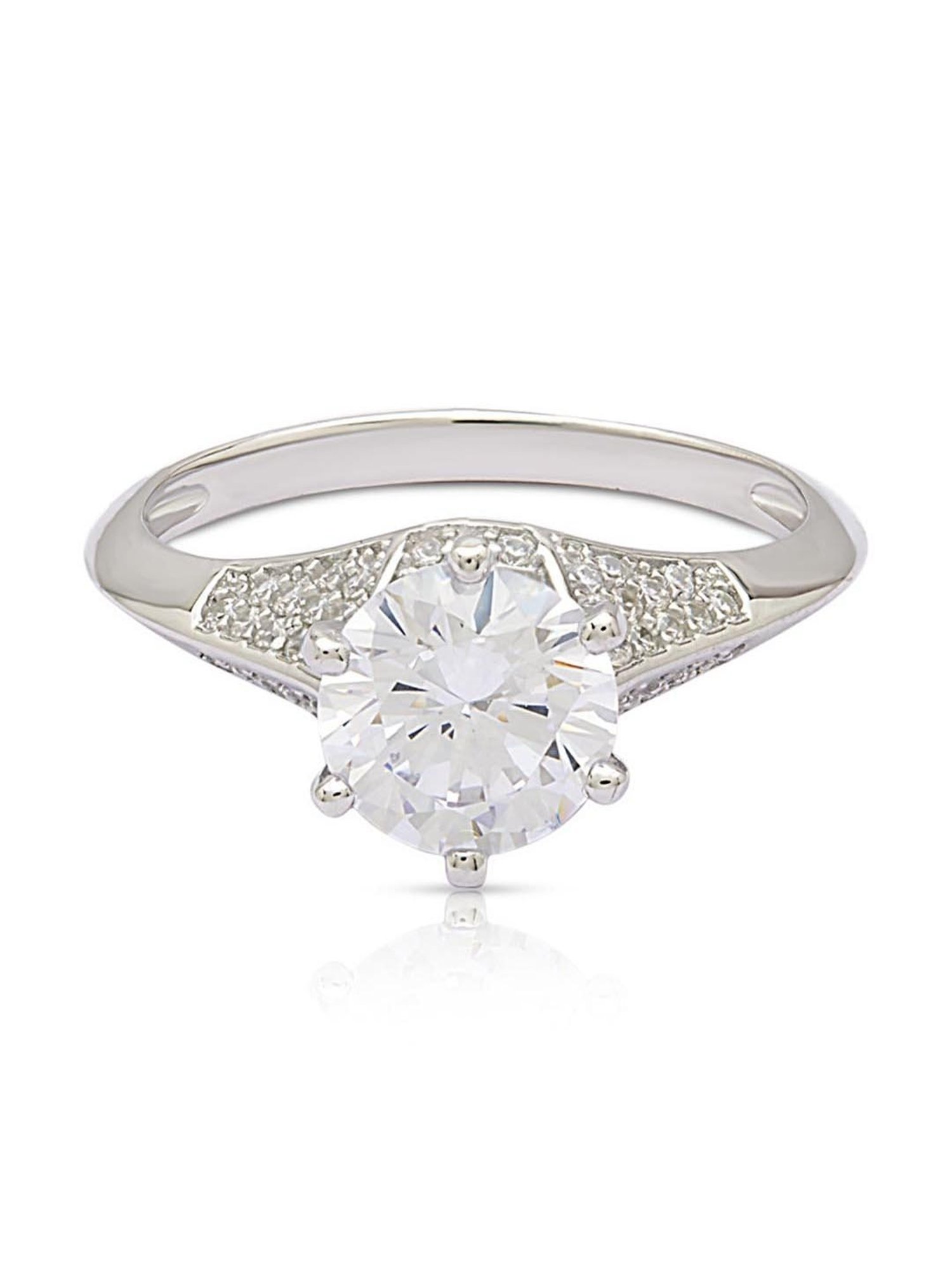 Anayra 92.5 Sterling Silver Sparkling Ring for Women