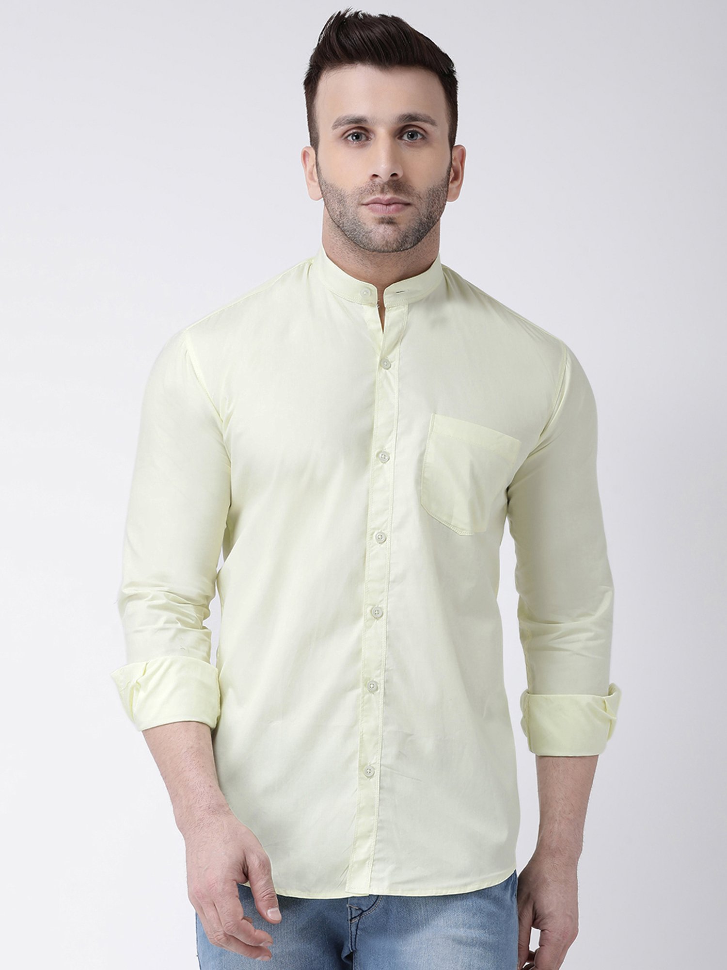 Hangup Plus Lemon Slim Fit Pure Cotton Shirt