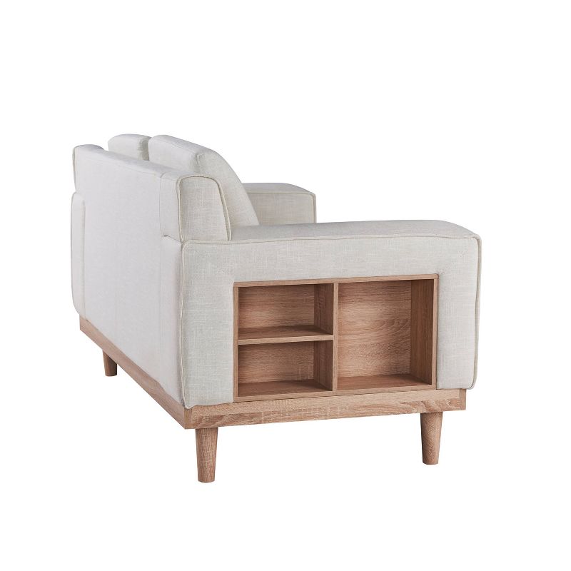 Lane Linen Loveseat with Shelf Cream - HOMES: Inside + Out