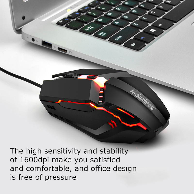 M11 Gaming Electronic Sports RGB Streamer Horse Running Luminous USB Wired PC Computer 1600DPI Laptop Mouse Both hands