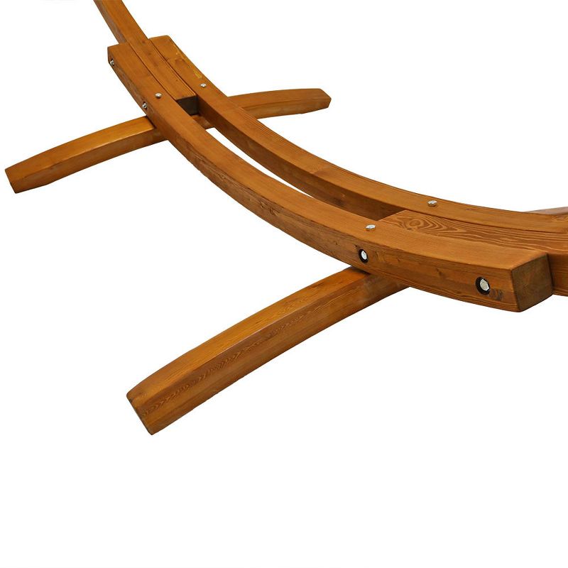 Sorbus Brazilian Double Hammock with Stand - Green, Blue Stripes