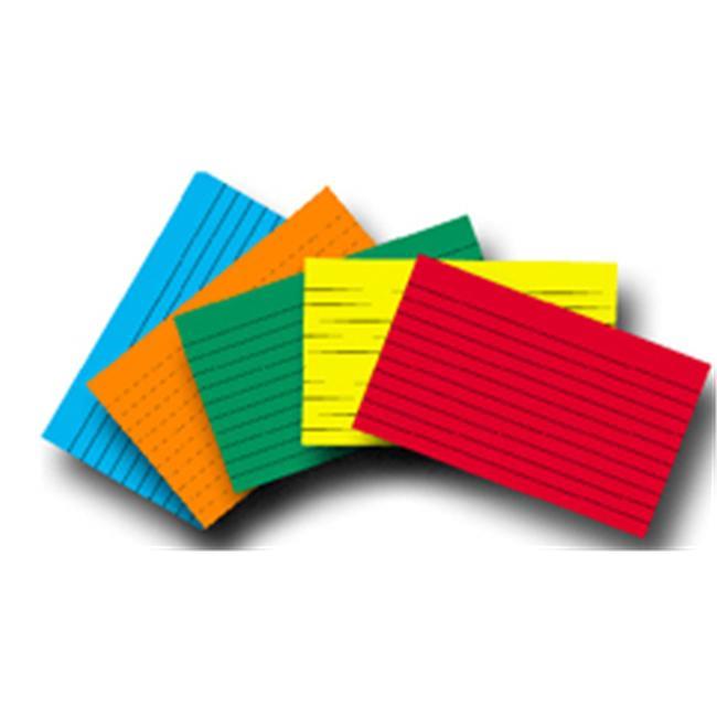 TOP NOTCH TEACHER PRODUCTS TOP363 INDEX CARDS 4 X 6 LINED BRITE ASSORT 100 CT