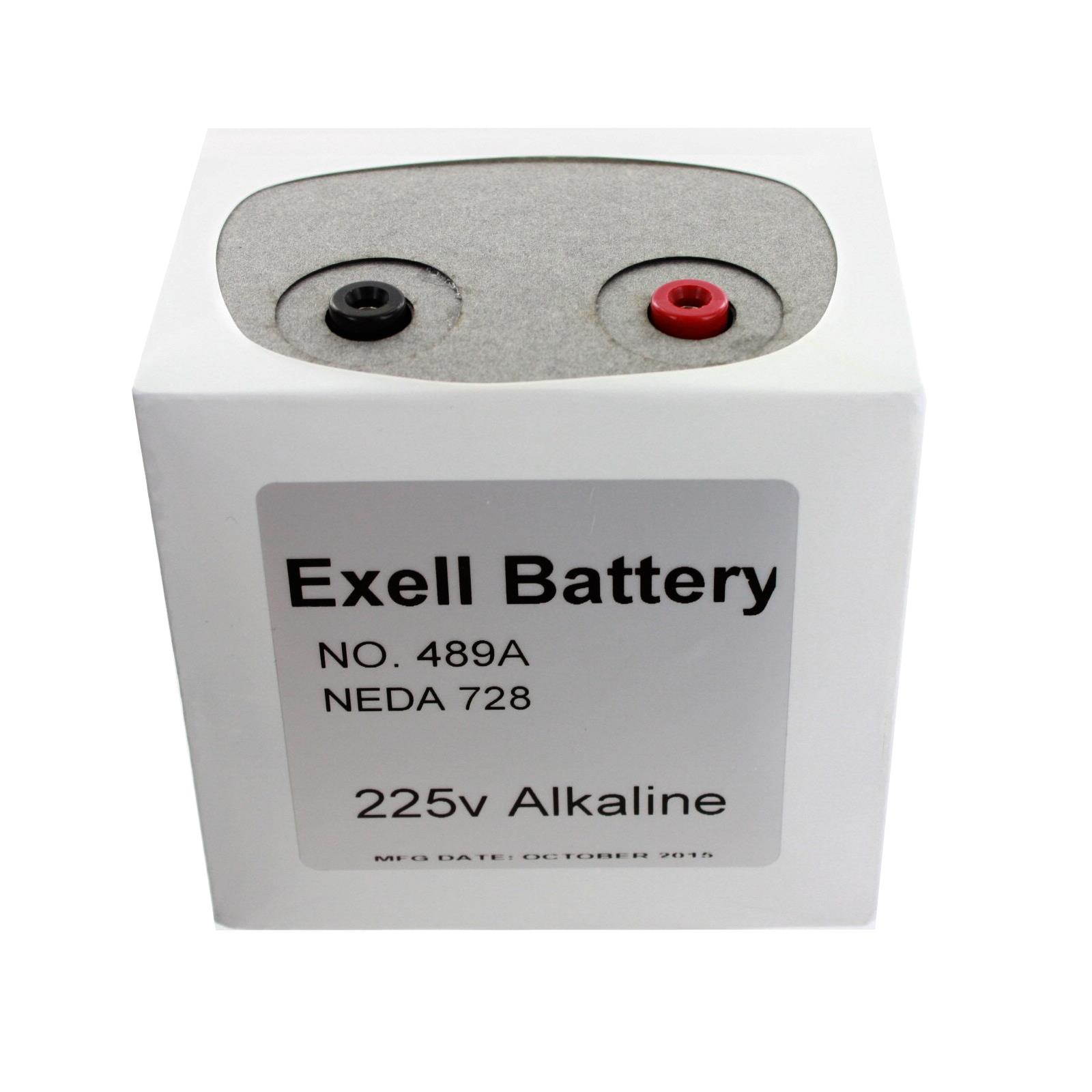 Exell 489A Alkaline 225V Battery NEDA 728 Replaces ER489, EVR-489, 728