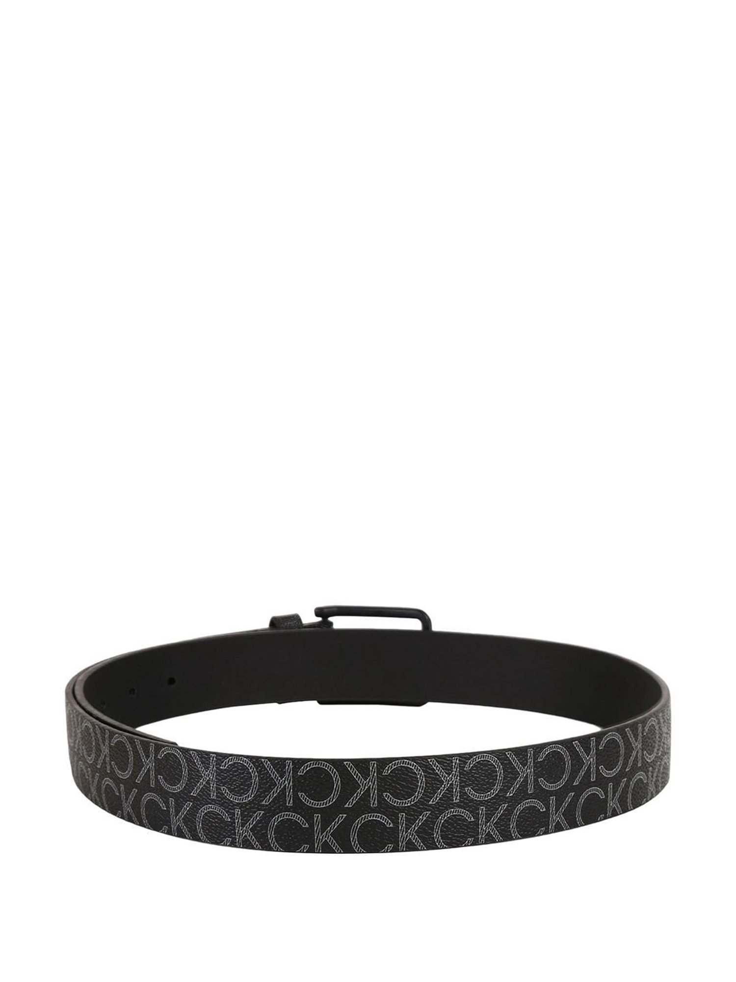 CALVIN KLEIN Black Classic WARMTH Logo Belt