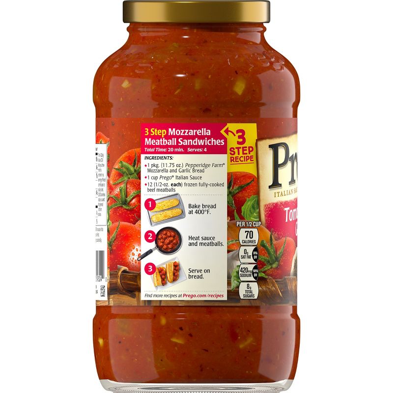 Prego Tomato Basil Garlic Italian Sauce 24oz