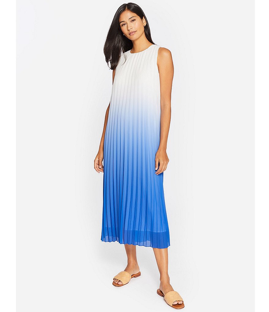 J.McLaughlin Bowen Sleeveless Pleated Midi Swing Dress