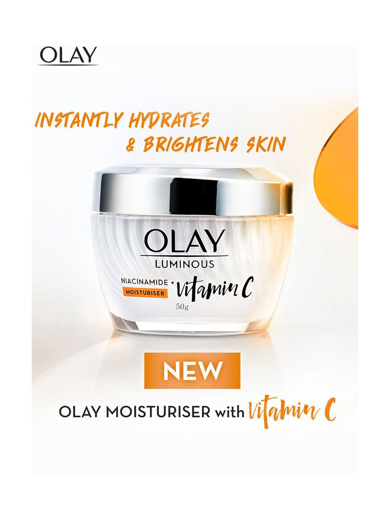 Olay Luminous Vitamin C Cream,with 99% pure Niacinamide - 50 gm