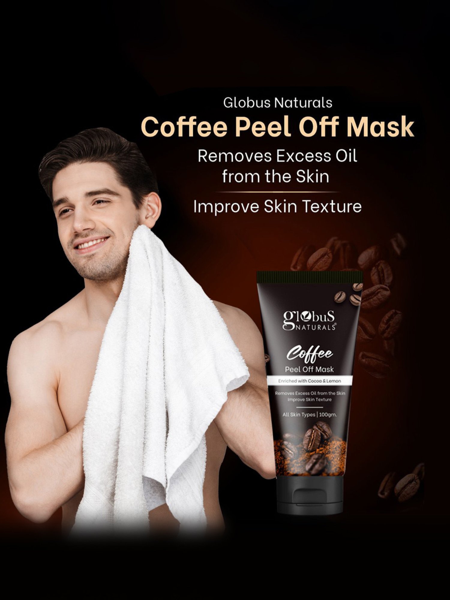 Globus Naturals Coffee Peel Off Mask - Pack of 3