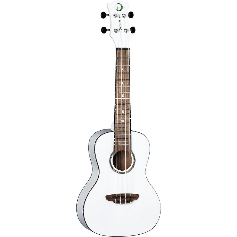 Luna Guitars Hau Snow Concert Ukulele White