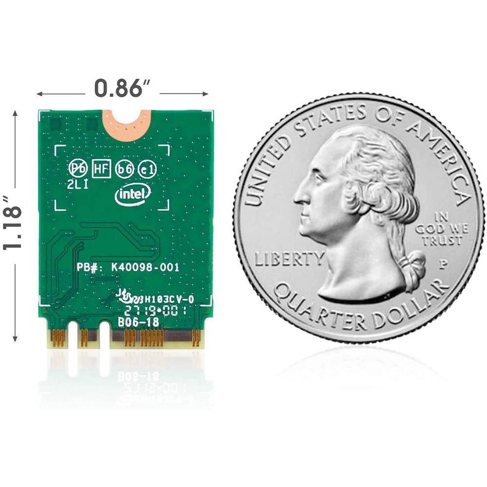 WiFi 6 M.2 Module AX 3000Mbps Network Adapter with Bluetooth 5.1 Wireless Wi-Fi 6 Card 2.4G/5Ghz 802.11ax MU-MIMO for Laptop PC with Windows 64 bit - Intel Model AX200NGW