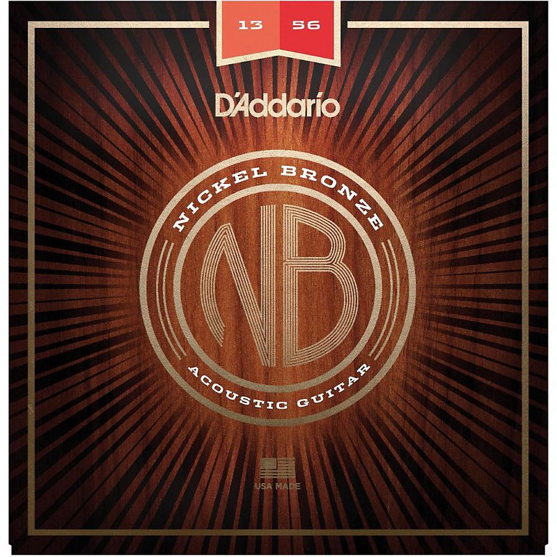 D'Addario NB1253 Nickel Bronze Light Acoustic Strings 2-Pack with EJ16 Phosphor Bronze Light Single-Pack