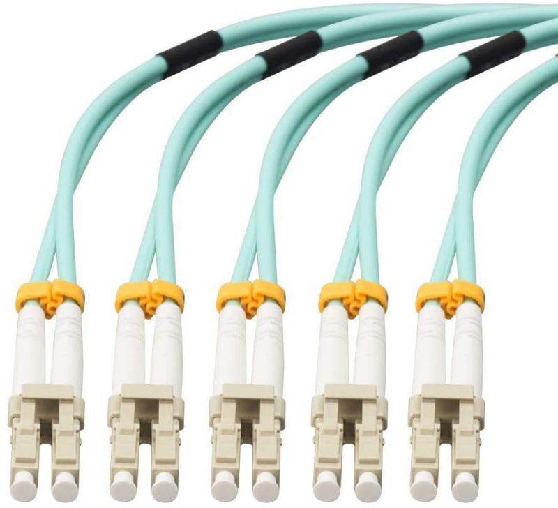 Fiber Optic Cable LC-LC 9/125 Duplex Single-Mode Fiber Cable Yellow 5 meters