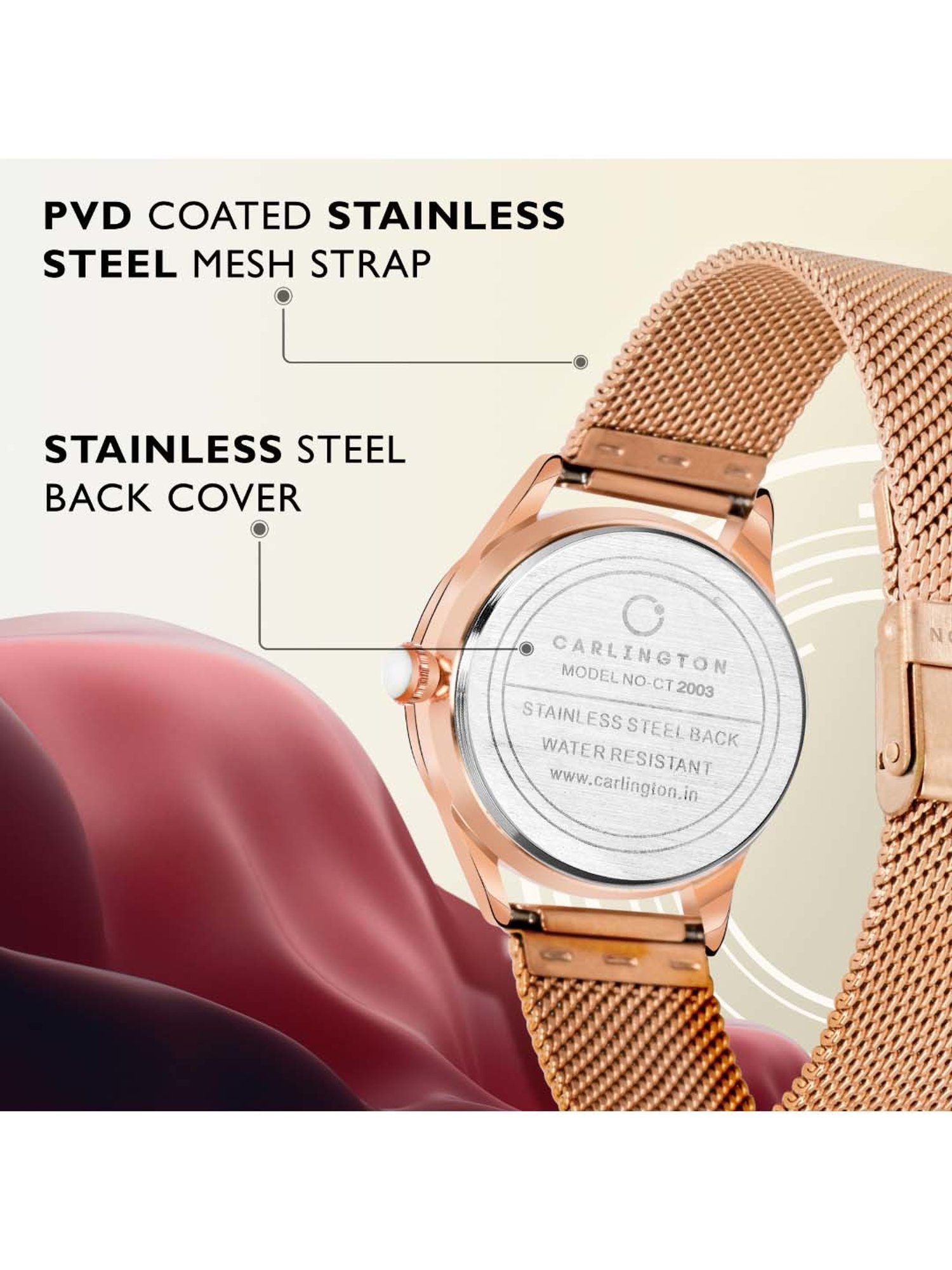 CARLINGTON CT 2003 Analog Watch for Women