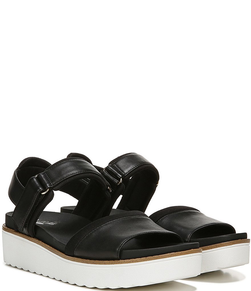 Original Collection by Dr. Scholl's Meet Up Leather Platform Wedge Sandals