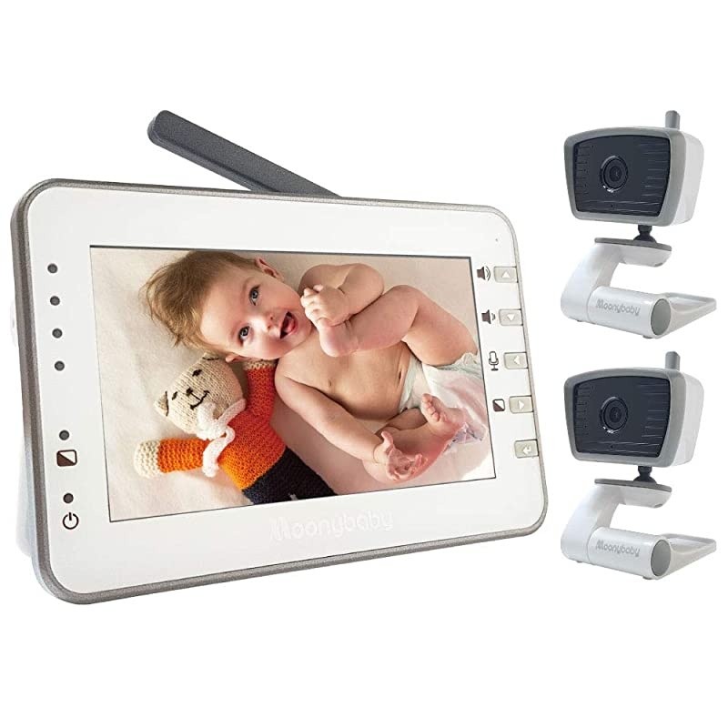 Trust 30 NonWiFi Baby Monitor with 2 Cameras 43 Inches Large Screen Long Battery Life Long Range Auto Night Vision Talk Back Auto Scan Lullabies and Power SavingVoice Activation