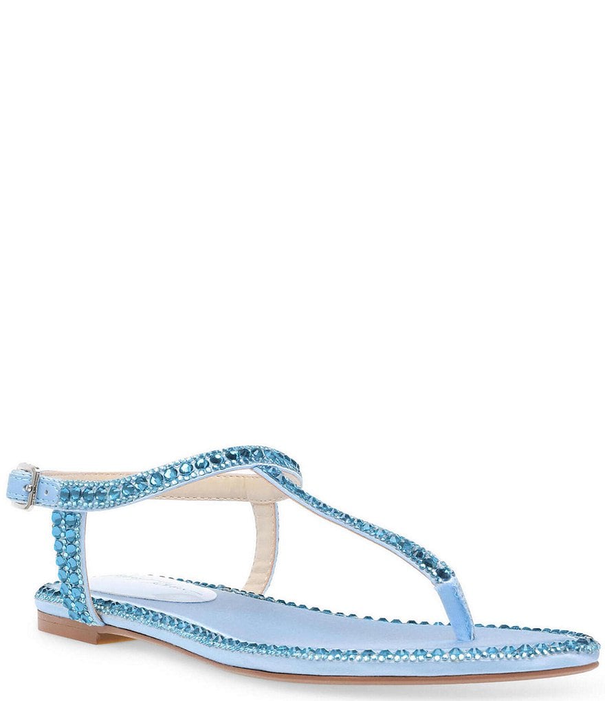 Blue by Betsey Johnson Diane Rhinestone Thong Sandals