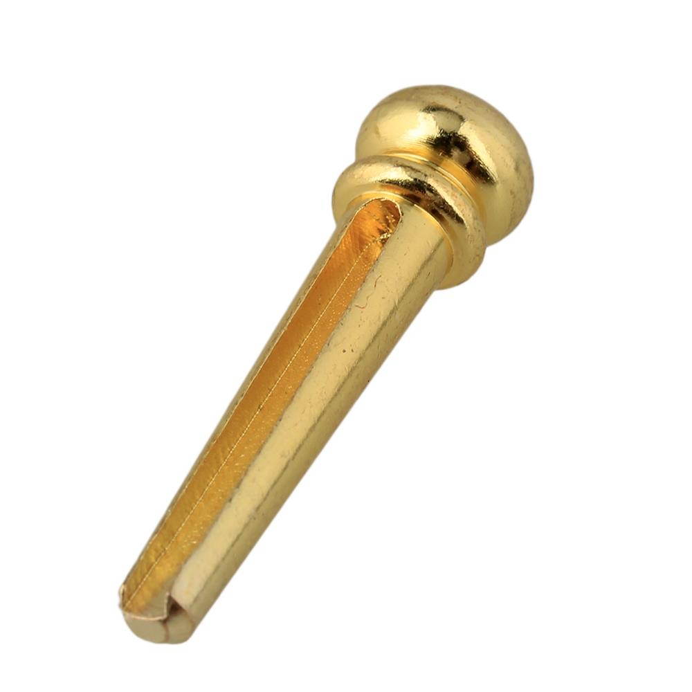 BQLZR 120 Pieces Metal Bridge Pins End Pins Endpin for Acoustic Guitar Golden