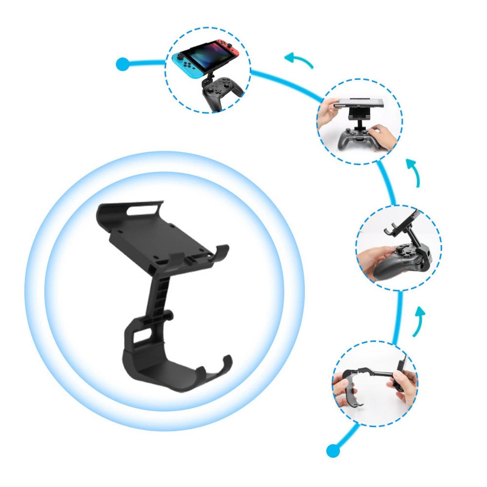Compatible with Nintendo Switch Pro Controller Gamepad Bracket for NS Switch Console Accessory