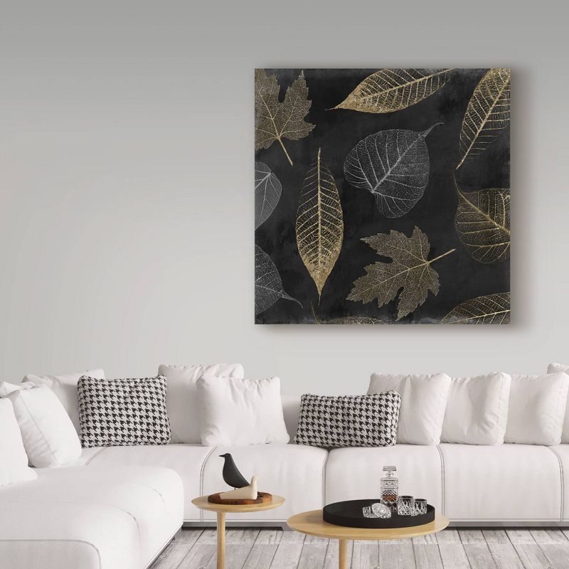 18" x 18" Autumn Gold Black Background by Color Bakery - Trademark Fine Art