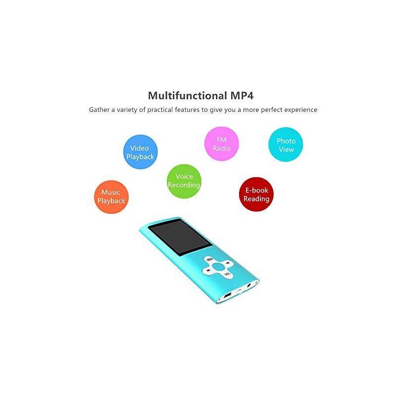 MP3 Player MP4 Player with a 32GB Micro SD Card,  Portable Music Player Support up to 64GB, Green