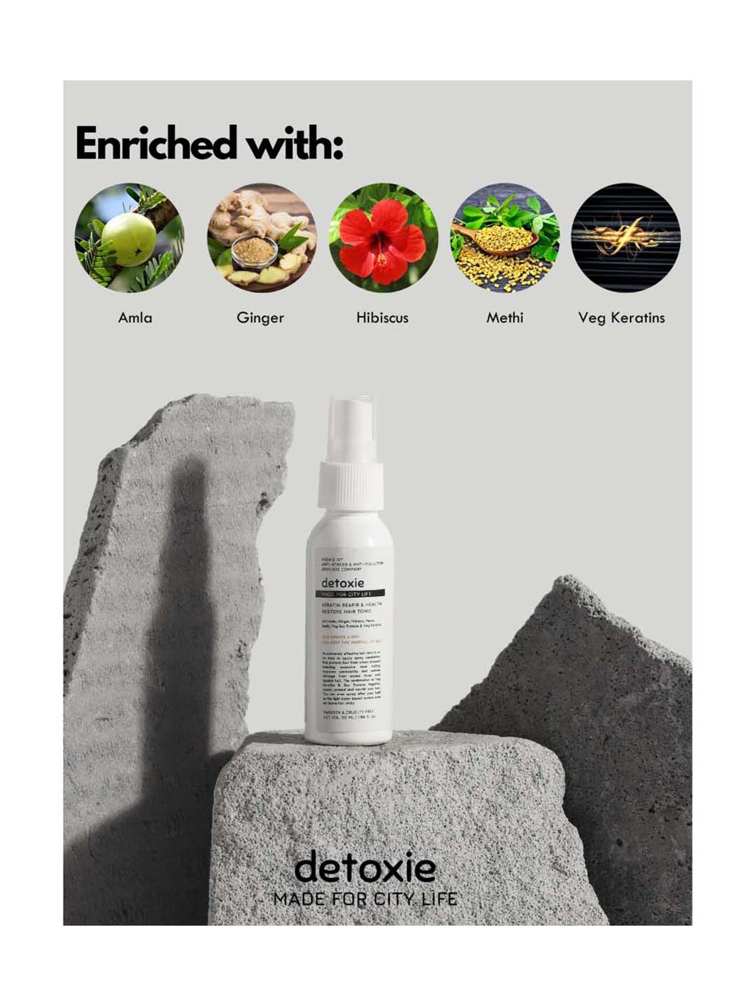 Detoxie Keratin Reapir & Health Restore Hair Tonic - 50 ml