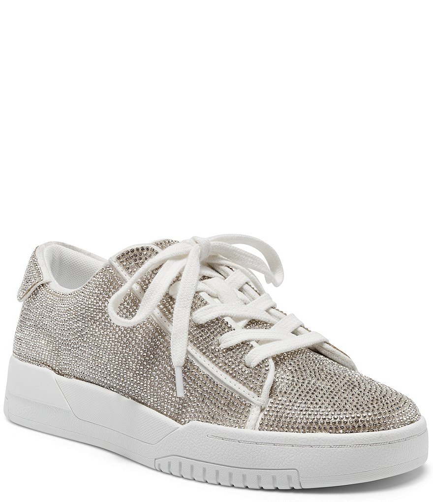 Jessica Simpson Silesta Rhinestone Lace-Up Sneakers