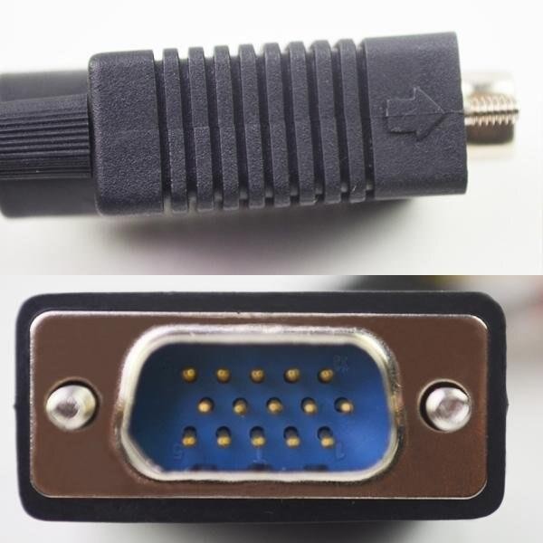 1pcs VGA SVGA to TV S-Video 3 RCA AV Cable Adapter Converter Computer Monitor for PC Computer Laptop