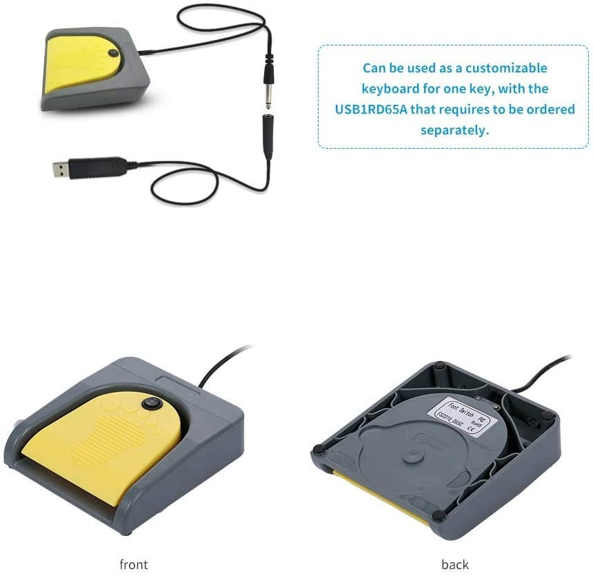 Docooler PCsensor USB Foot Switch Control Key Customized Computer Keyboard Action Pedal for Computers Office