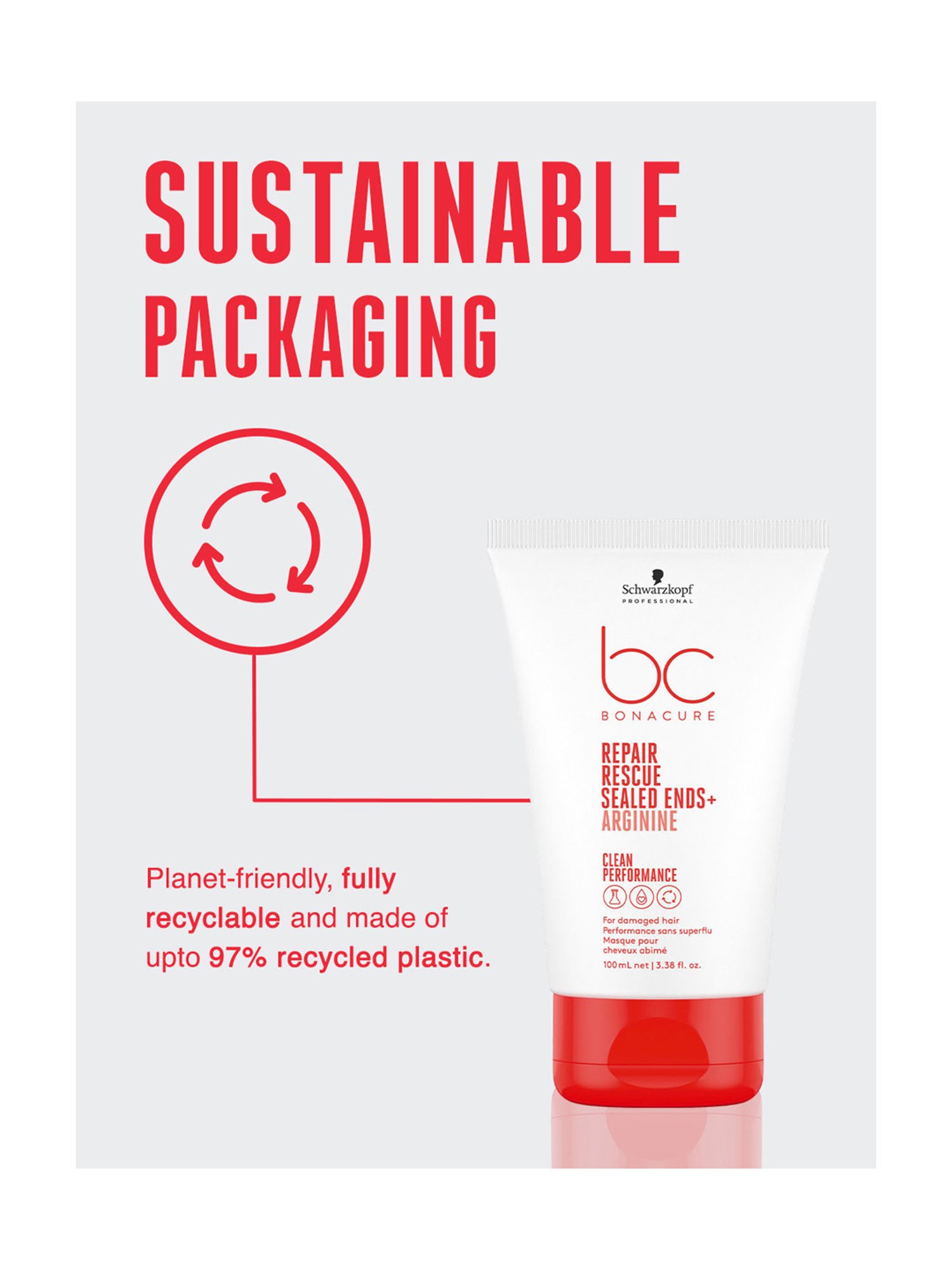 Schwarzkopf Professional Bonacure Repair Rescue Sealed Ends with Arginine - 100 ml