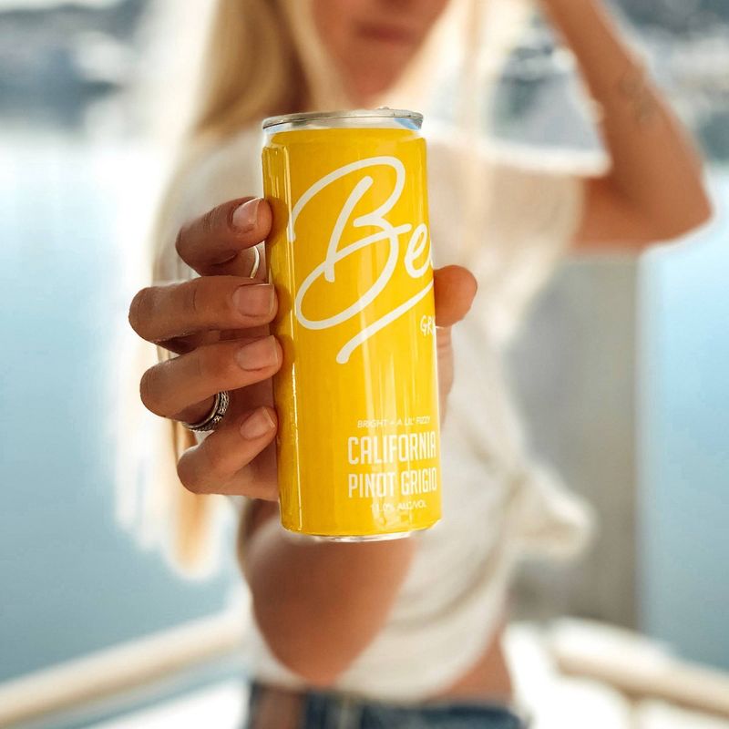 Bev Pinot Grigio White Wine - 4pk/250ml Cans