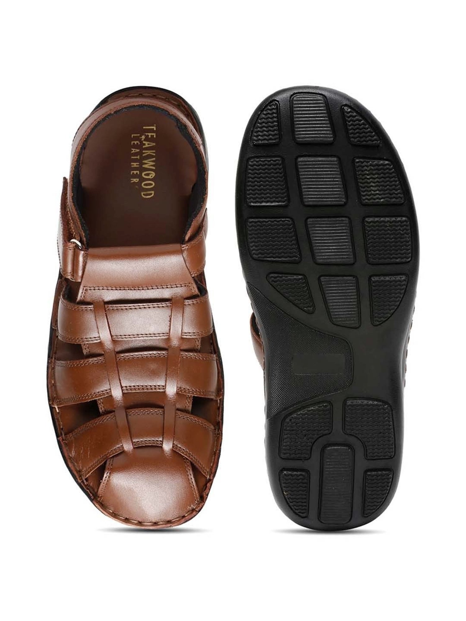 Teakwood Leathers Men's Tan Fisherman Sandals