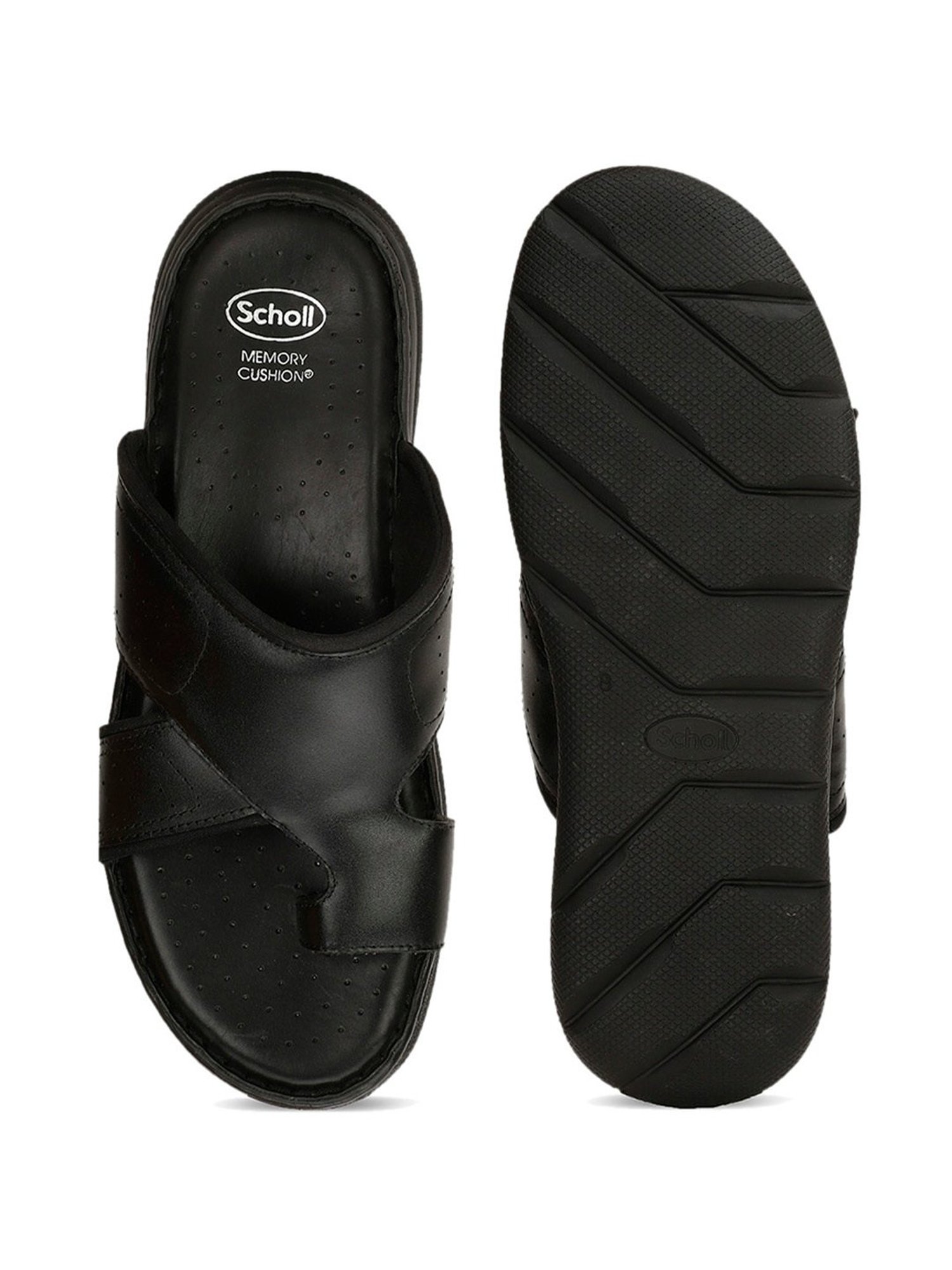 Hush Puppies by Bata Men's Black Toe Ring Sandals