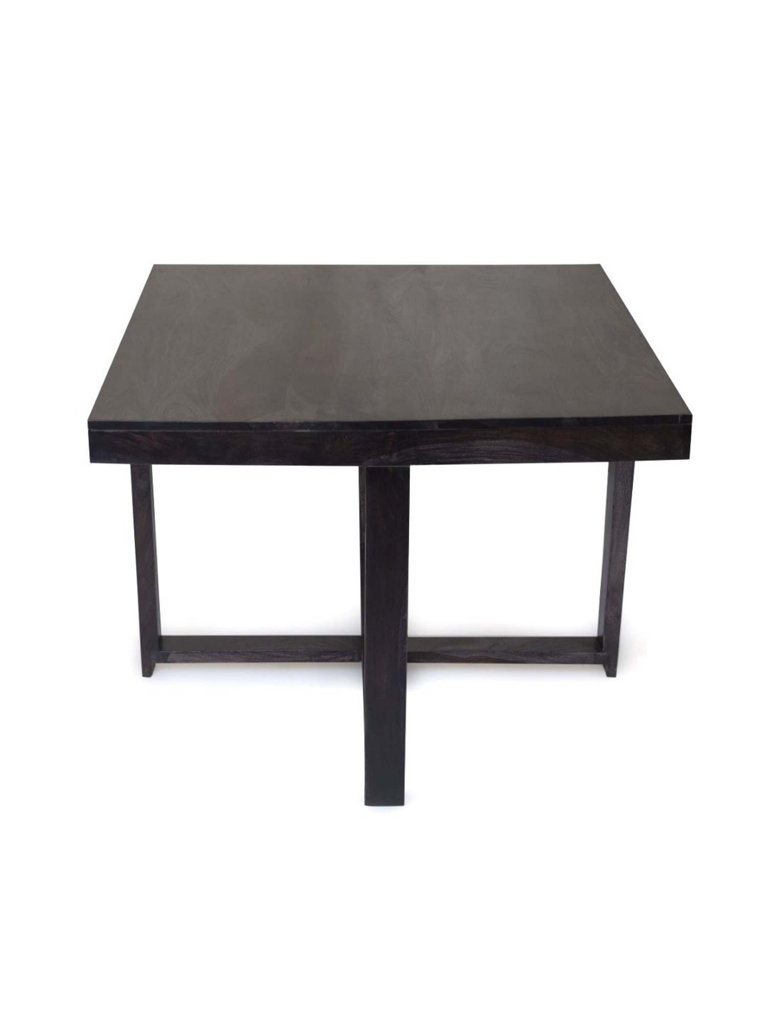 Ikiriya Kingston Printed Brown & Blue Wood 4 Seater Dining Table Set Teak Finish