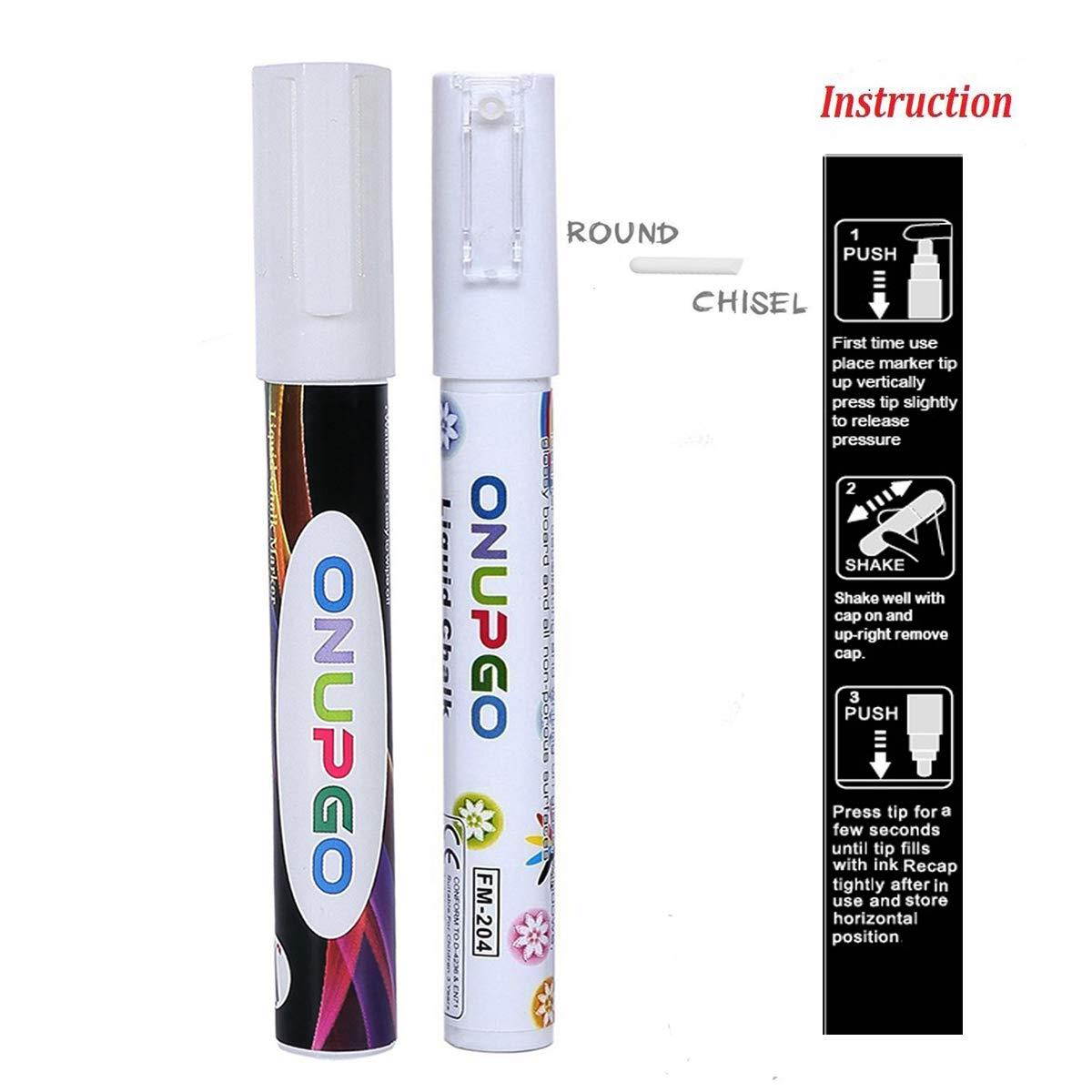 ONUPGO Chalkboard Labels - 150 Premium Reusable Chalkboard Stickers with 2 Chalk Marker to Decorate Your Pantry Storage & Office, Chalk Label Stickers for Spice Jars, Mason Jars, Spray Bottles