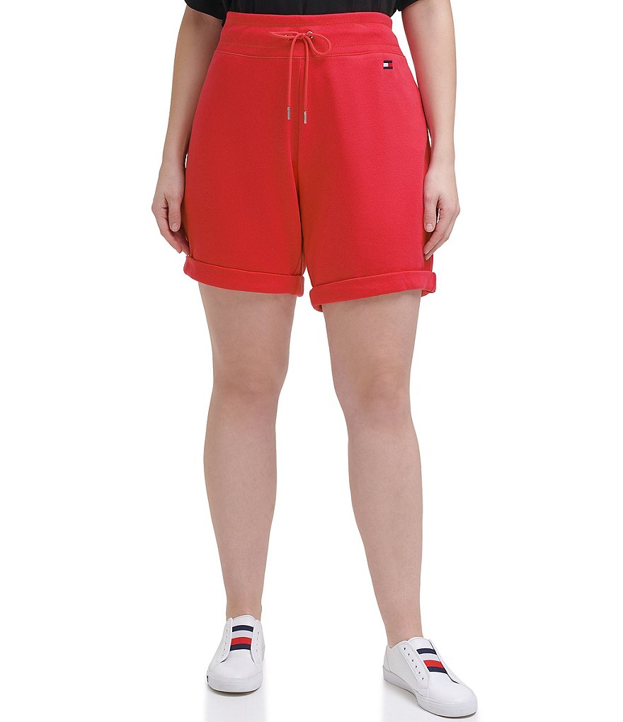 Tommy Hilfiger Sport Plus Flag Logo Mid-Length Cuffed 8#double; Active Shorts
