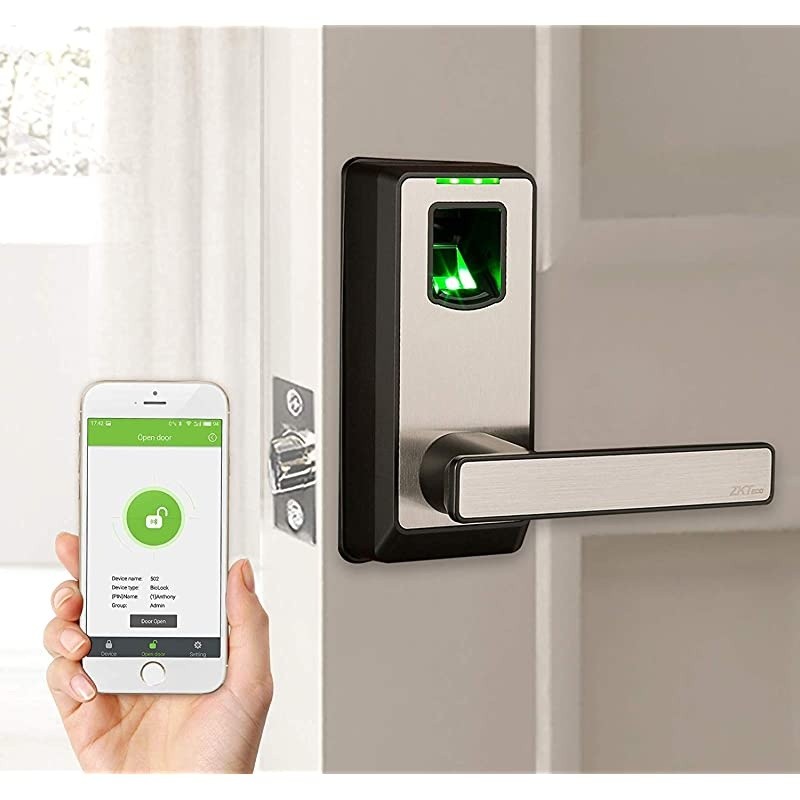 Biometric Door Lock Fingerprint Lock with Bluetooth, Keyless Entry Door Lock with Smart Phone