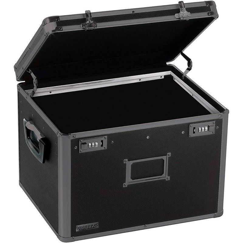 Vaultz Locking File Chest Letter/Legal - Black Vinyl