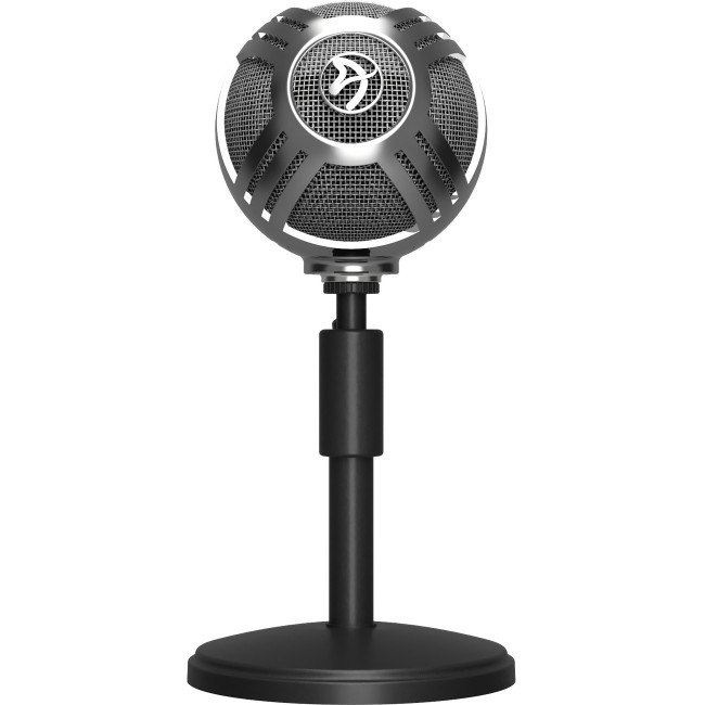 Arozzi Sfera Microphone (Chrome) - Cardioid Pattern, Boom Arm Compatible
