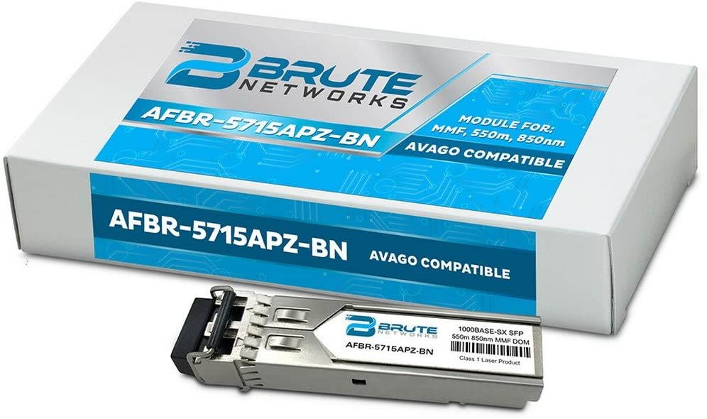 Brute Networks AFBR-5710PZ-BN - 1000BASE-SX 550m MMF 850nm SFP Transceiver (Compatible with OEM PN# AFBR-5710PZ)