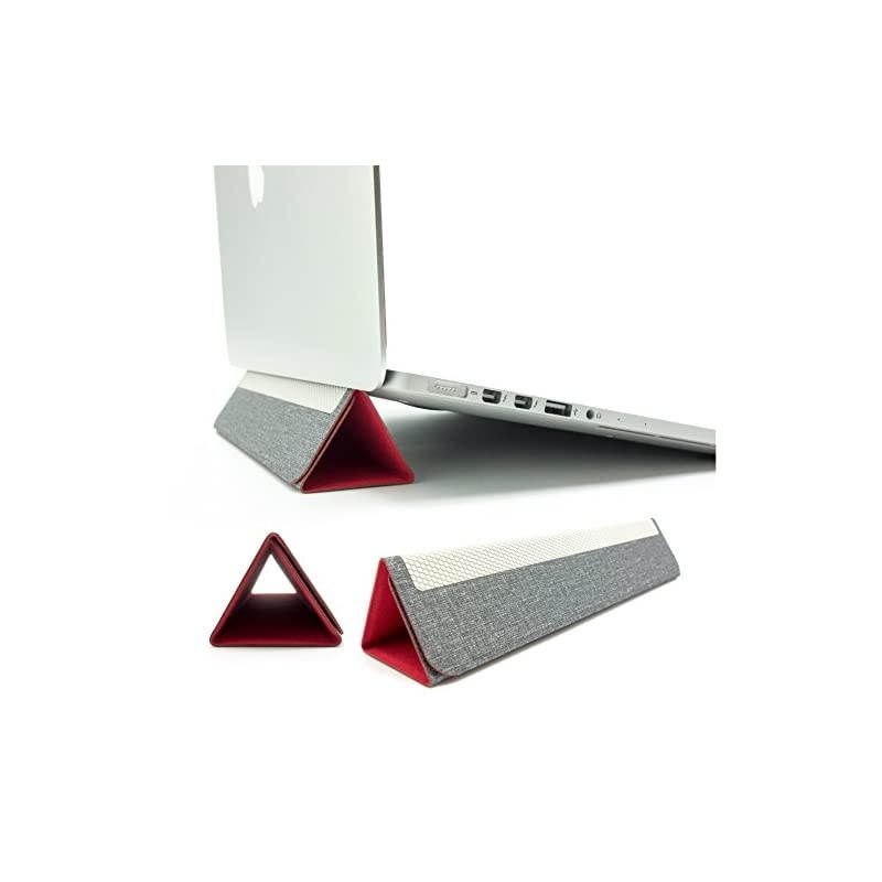 Pyramid Foldable Laptop Stand Lightweight Laptop Stand AntiSlide and Portable Notebook Stand Compatible with MacBookMacBook AirMacBook Pro Tablets and Laptops up to 15 Royal Red