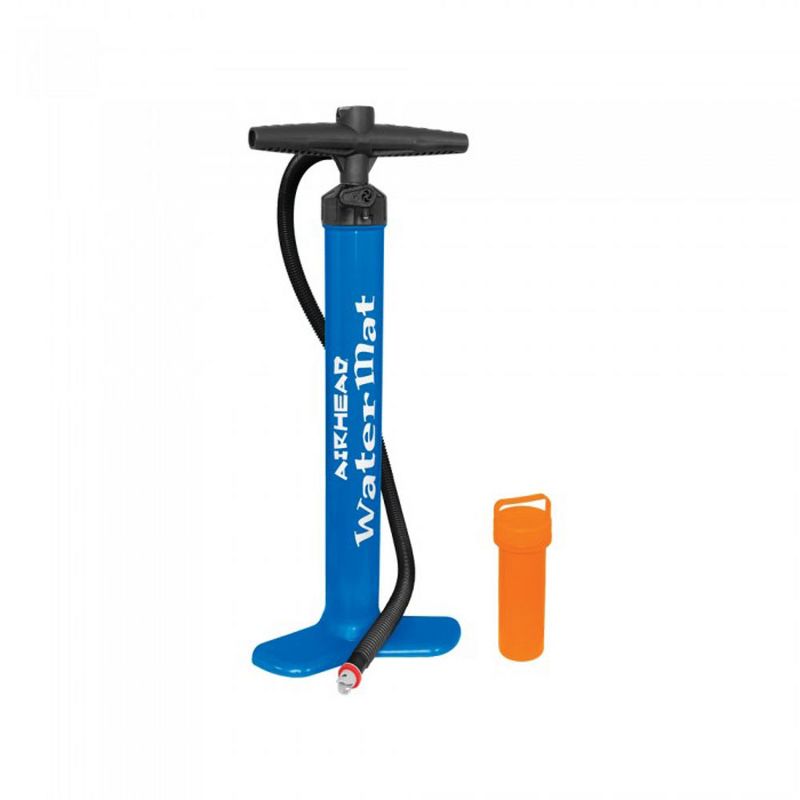 Airhead WaterMat 8 x 5 Ft Portable Inflatable Drop Stitch Deck Water Mat w/ Pump