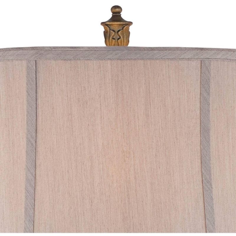 Barnes and Ivy Traditional Console Table Lamp Antique Gold Crystal Beading Drum Shade for Living Room Family Bedroom Bedside