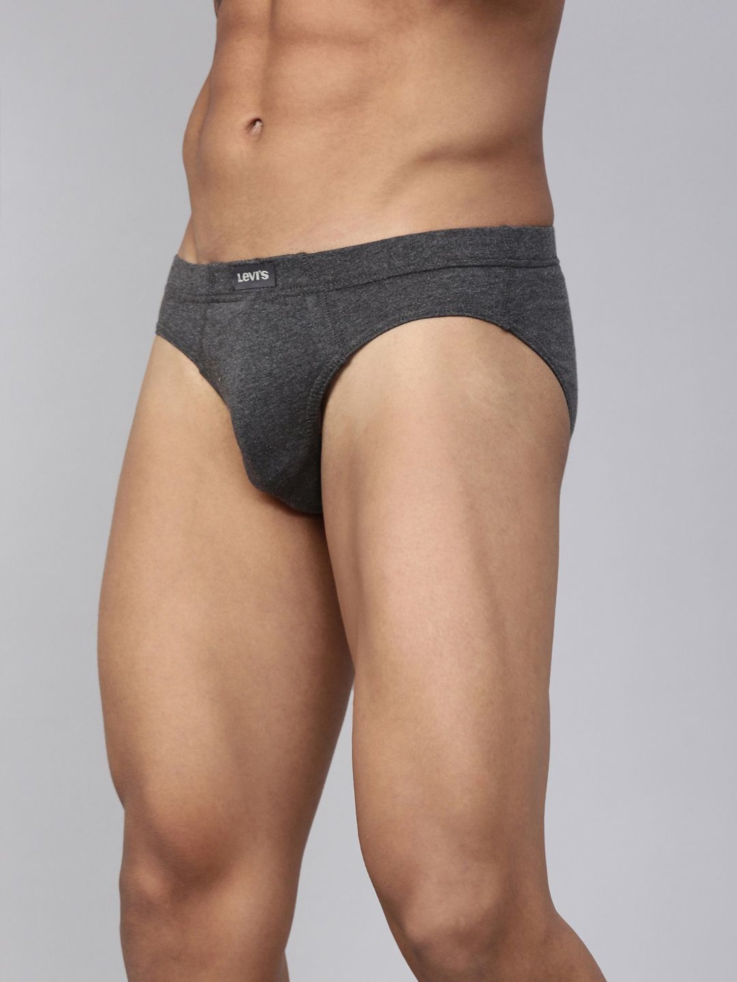 Levi's Grey Cotton Regular Fit Briefs